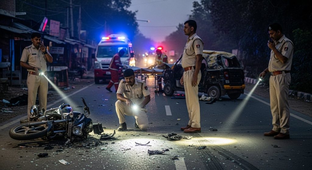 Havoc of Road Accidents in Barabanki: Two Killed, Two Critically Injured; Police Search for Accused Drivers