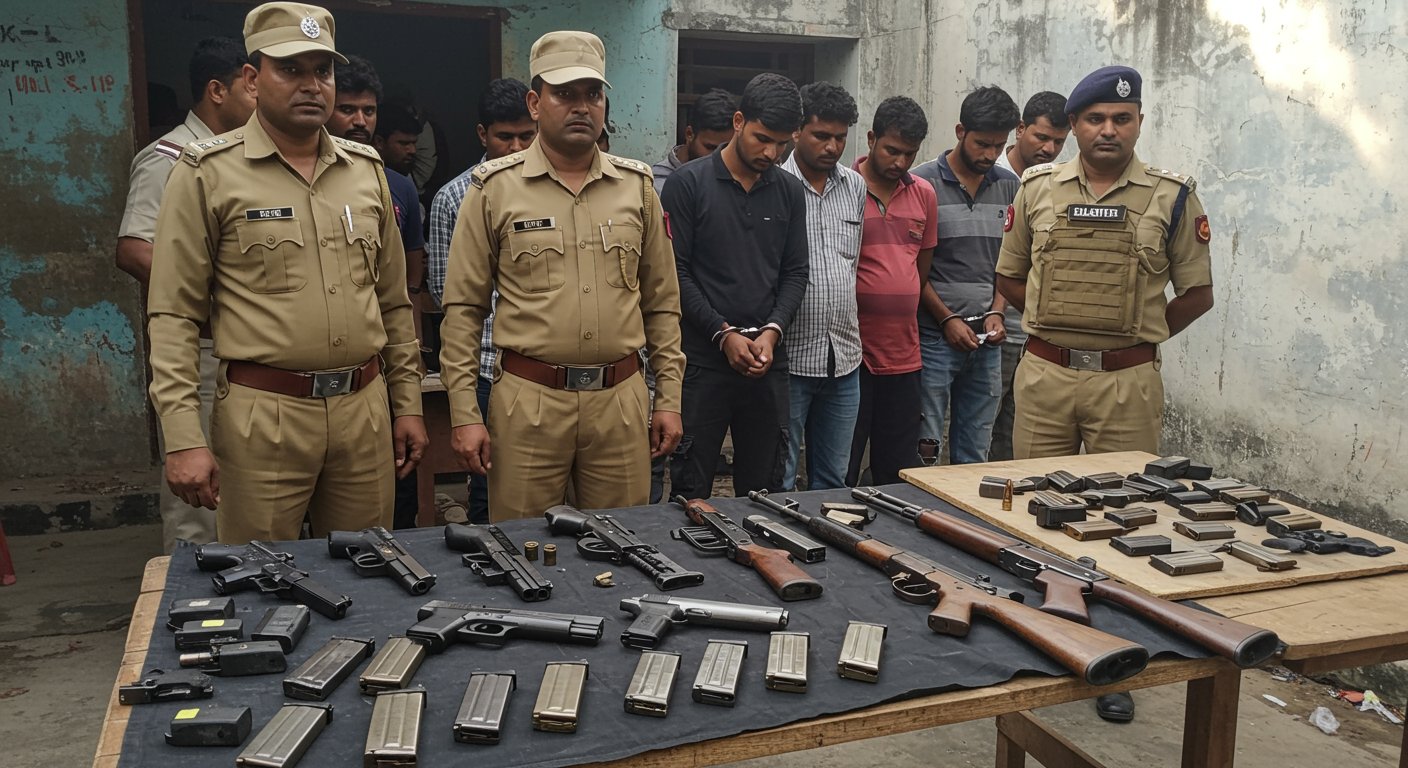 बाराबंकी में एसटीएफ का बड़ा खुलासा: भाड़े पर हत्या करने वाला गिरोह पकड़ा गया, बिहार से होती थी हथियारों की सप्लाई!