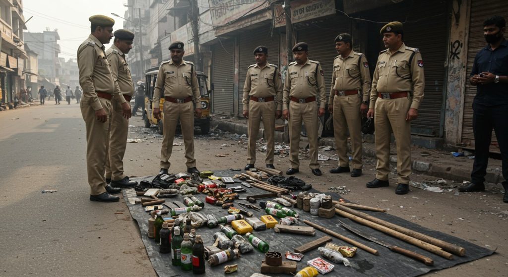 Bareilly Uproar: Strict Action on 'Sar Tan Se Juda' Slogan, Minister Claims Dangerous Weapons and Explosives Recovered From Miscreants