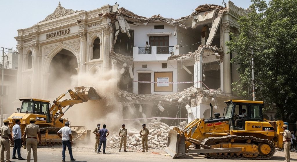 Bareilly Unrest: Administration Takes Strict Action Against Accused of Violence; Nafis's Wedding Hall Demolished, Farhat's House Sealed for Sheltering Tauqeer