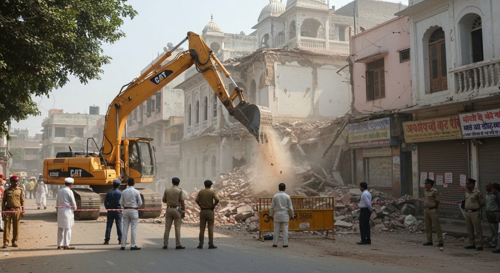 Major Action in Bareilly Violence: Property Worth 170 Crore Sealed, Illegal Wedding Hall Demolished; Maulana Tauqeer's Close Aides on Radar