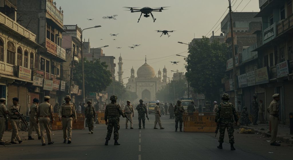 Intense Tension in Bareilly Ahead of Friday: Every Corner Under Drone Surveillance, City Divided into Four Zones, Heavy Force Deployed