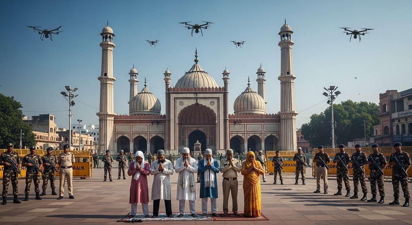 बरेली में तनाव के बीच शांतिपूर्वक नमाज, शहर ड्रोन की निगरानी में; चप्पे-चप्पे पर फोर्स तैनात
