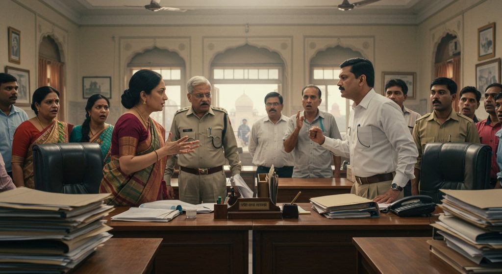 Massive Controversy Over Outsourcing Firm in Agra: Mayor and Municipal Commissioner Face Off, Public Stunned!