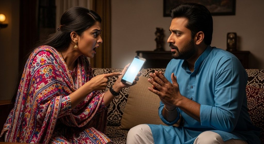 Neighbor's wife's number found in husband's phone, wife's reaction goes viral: What's the full story?