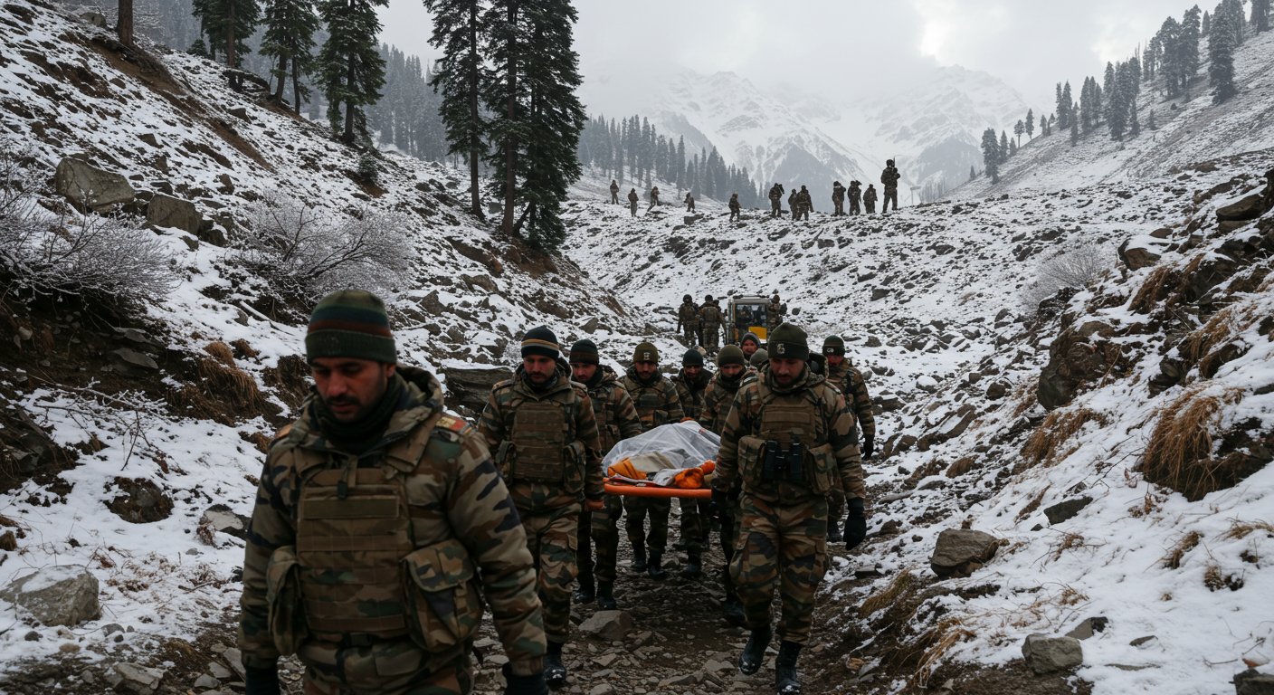 कश्मीर: लापता एक जवान का शव बरामद, दूसरे की गहन खोज जारी; चुनौतीपूर्ण अभियान