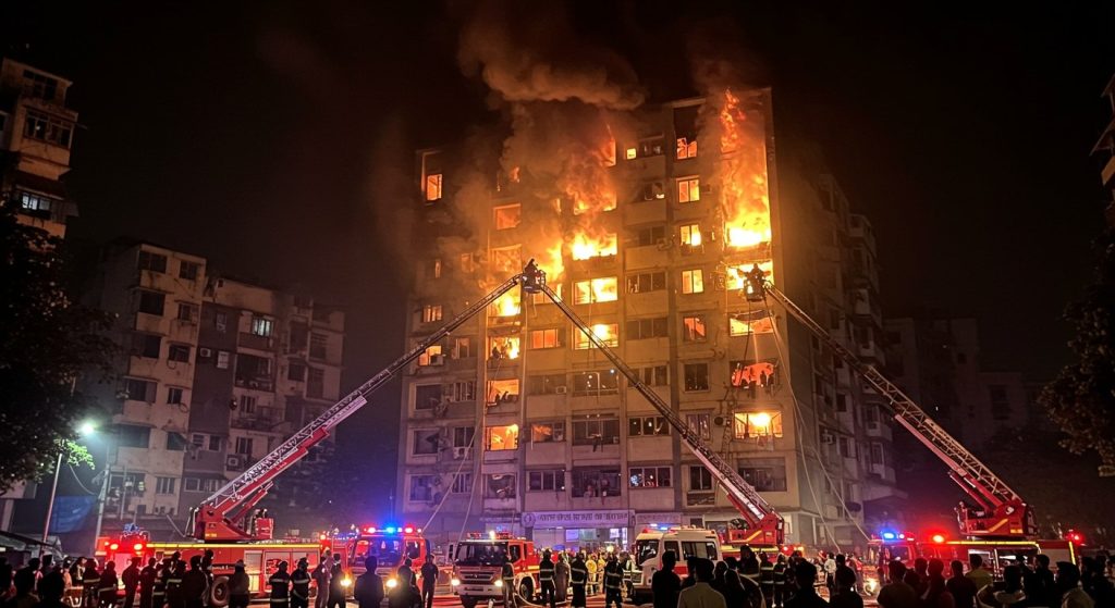 Massive fire in a 19-storey building in Mumbai, 7 people rescued safely; rescue operation ongoing