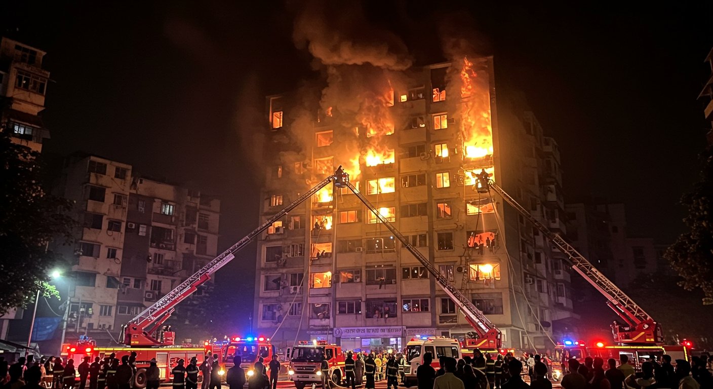 मुंबई की 19 मंजिला इमारत में भीषण आग, 7 लोगों को सुरक्षित निकाला गया; बचाव अभियान जारी