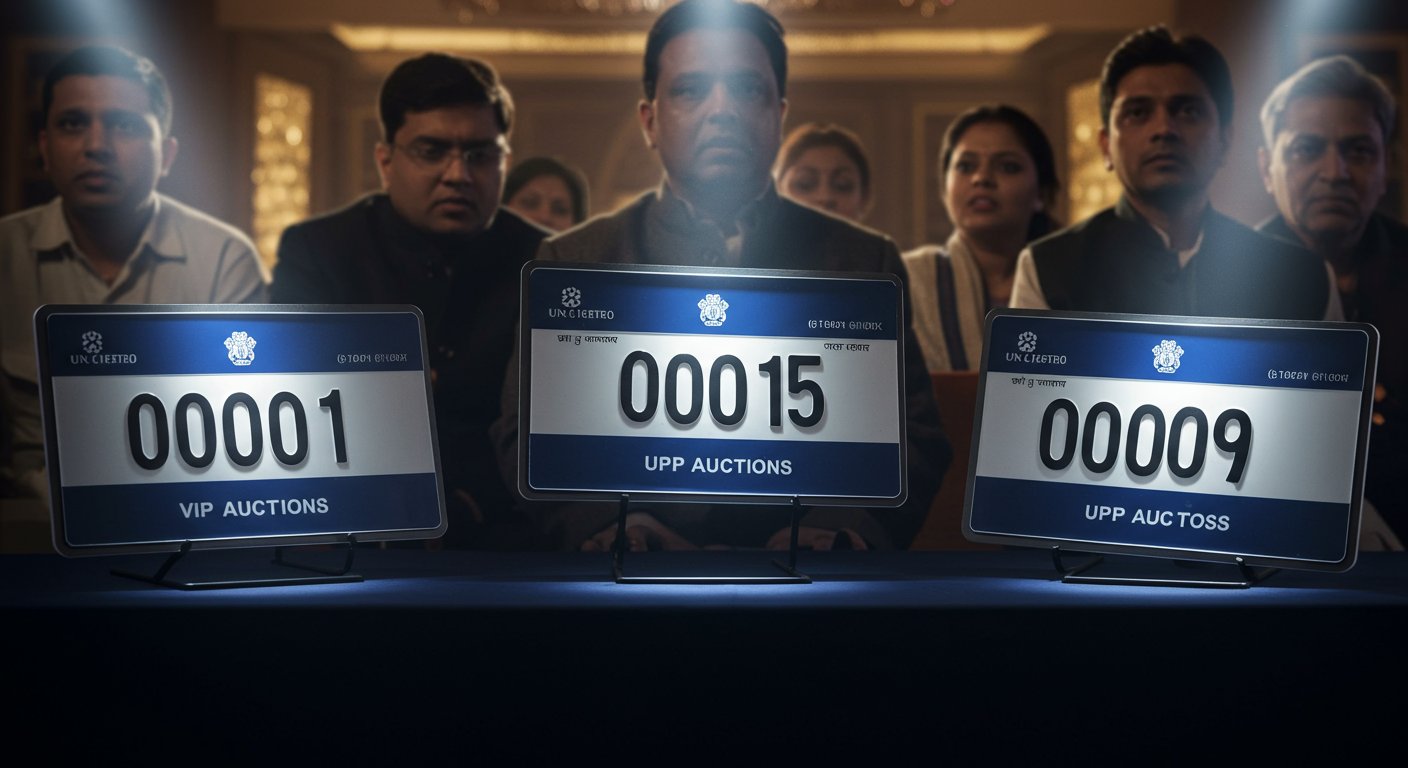 यूपी में गाड़ियों के VIP नंबरों की लगी रिकॉर्ड तोड़ बोली: 0001 से 0009 तक, कीमत जानकर उड़ जाएंगे होश!