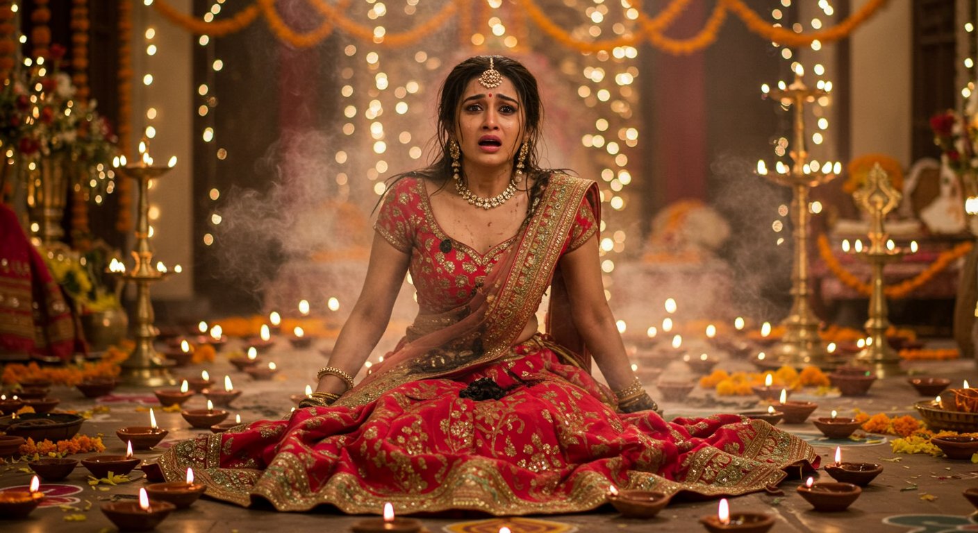 दिवाली फोटोशूट के दौरान भयानक हादसा: आग की चपेट में आने से ‘बिग बॉस’ फेम एक्ट्रेस का शरीर बुरी तरह झुलसा