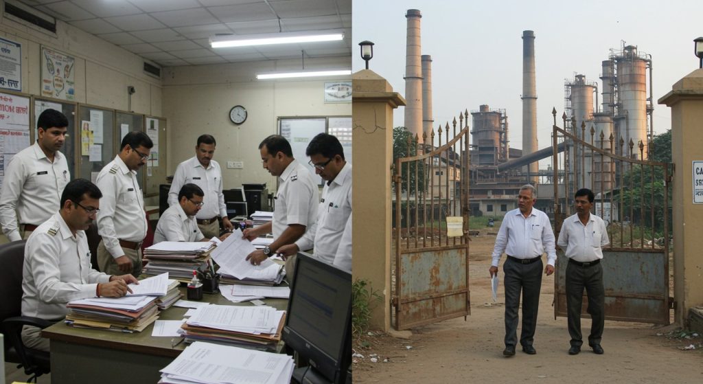 Big Income Tax Raid on Dhampur Sugar Mill: Officials Sifting Through Documents, Sugarcane GM Stopped at Gate, Commotion