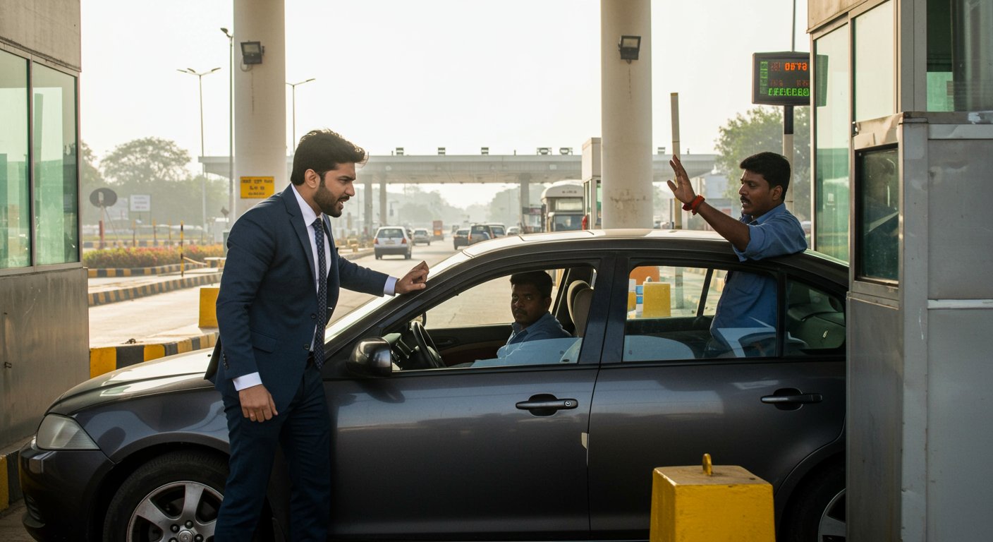 कर्नाटक: भाजपा नेता के बेटे ने टोलकर्मी को पीटा, कहा ‘जानते नहीं मैं कौन हूं?’; मुफ्त निकलने से रोकने पर हुई घटना