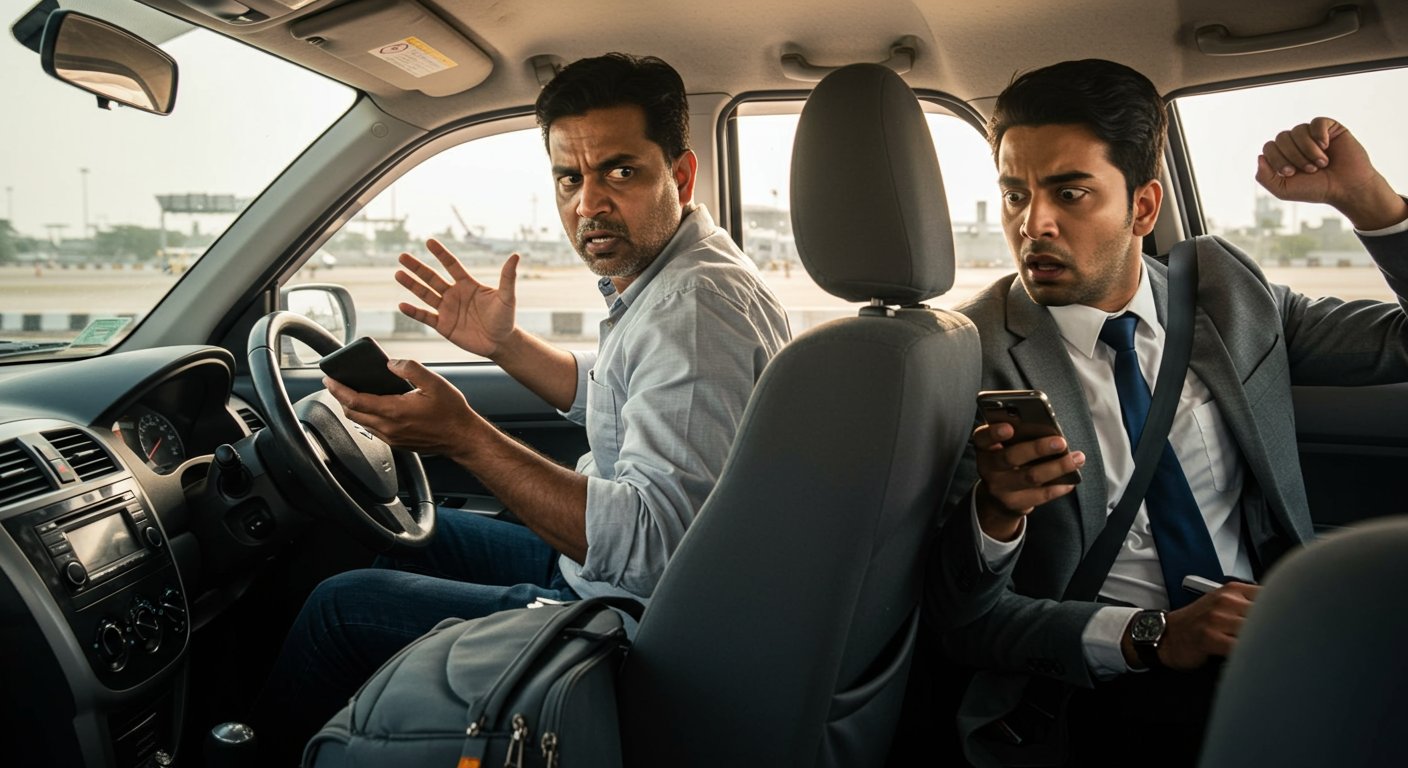 एयरपोर्ट के लिए कैब बुक की, ड्राइवर ने मांगे 5000 रुपये: यात्री परेशान, वायरल हुई कहानी!