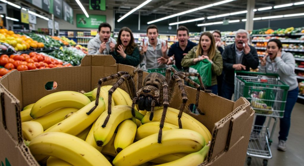 'World's Most Dangerous Spider' Found in Banana Box: Supermarket in Uproar and Safety Questions!