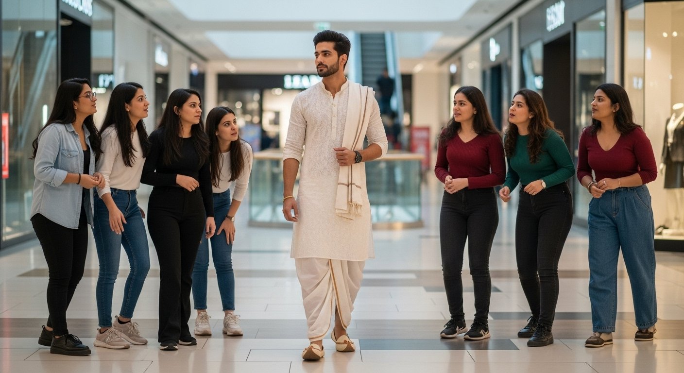 मॉल में हरियाणवी लड़के का देसी जलवा, लड़कियों की निगाहें नहीं हटीं!