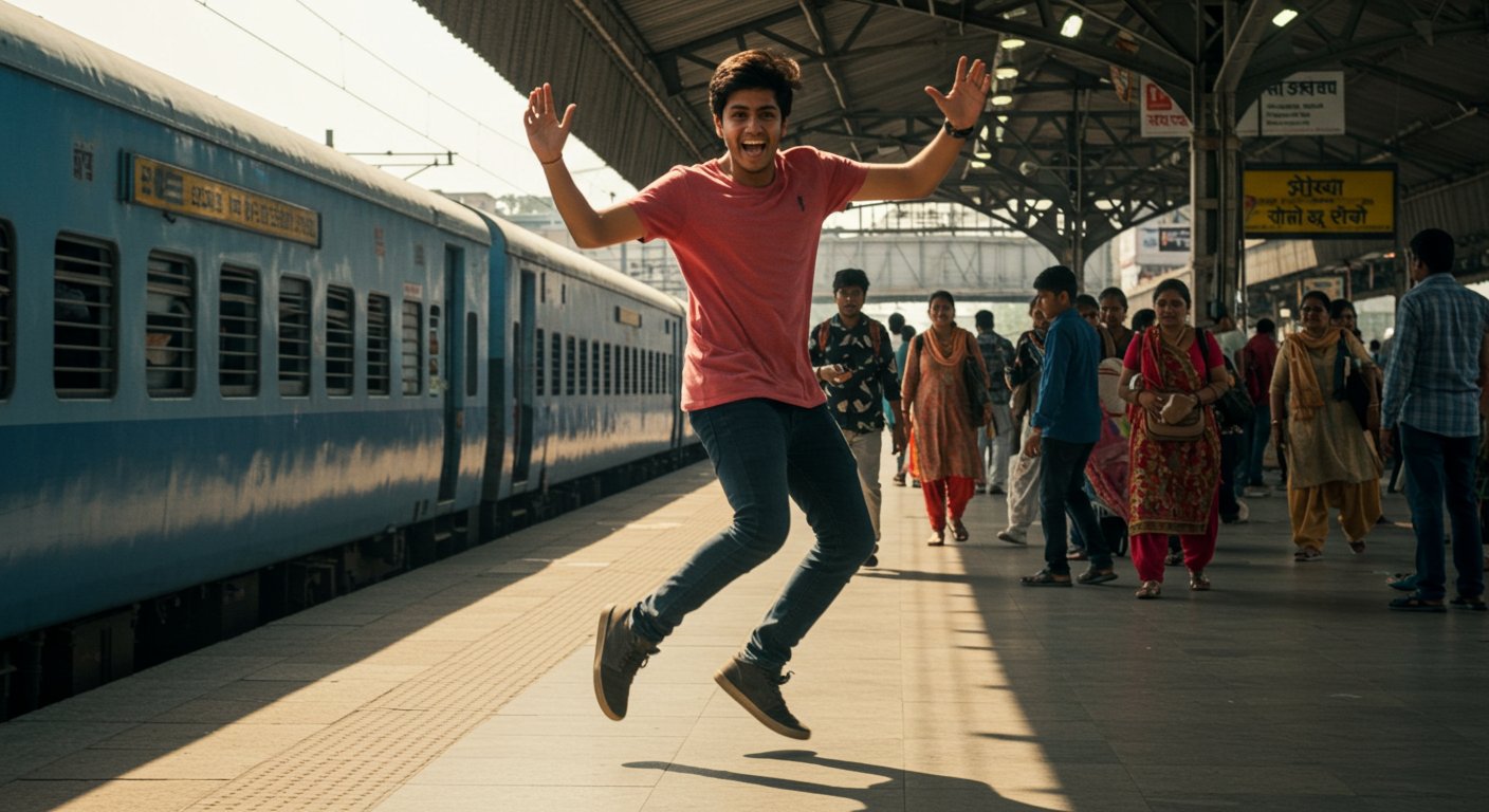 रेलवे स्टेशन पर दौड़-दौड़कर डांस करते लड़के का वीडियो वायरल, सोशल मीडिया पर छाया