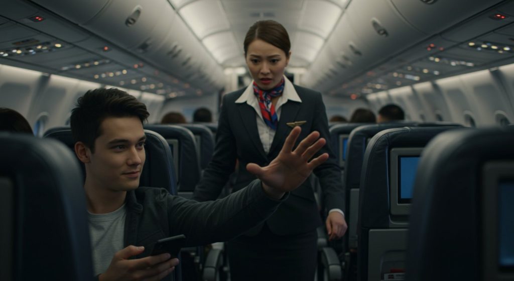 Young Man Commits Shameful Act on Flight: Filmed Air Hostess, Made Advances; Incident Goes Viral!