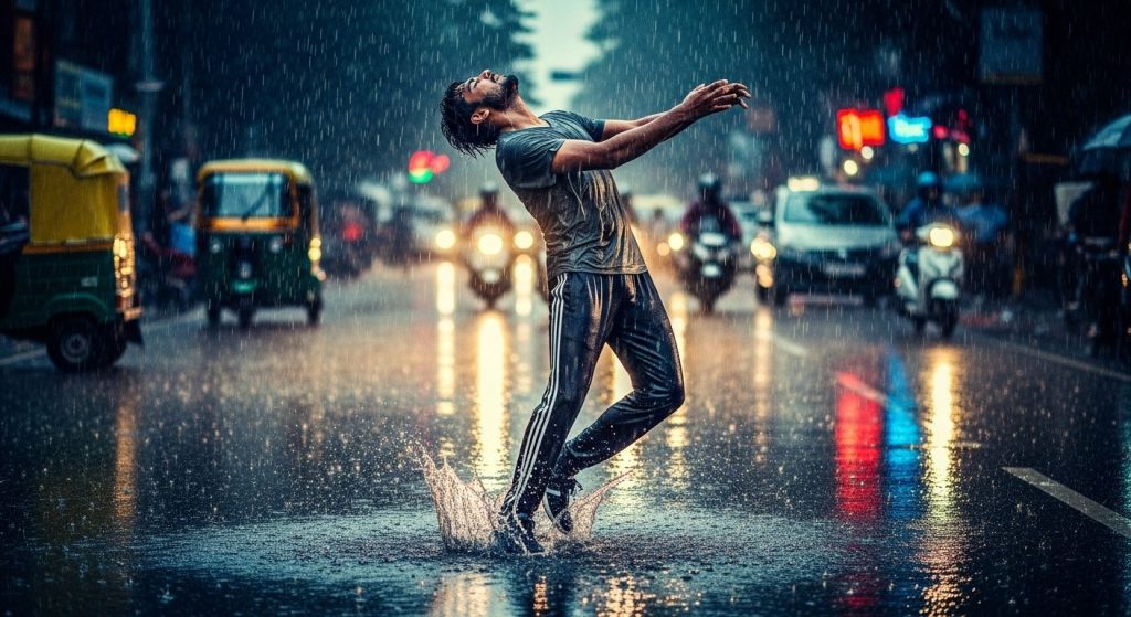 Boy's Spectacular Rain Dance on the Road, Video Wins Millions of Hearts