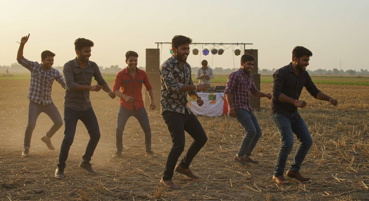 खेत में DJ की धुन पर लड़कों के ‘गजब के ठुमके’, वीडियो ने इंटरनेट पर मचाई धूम!