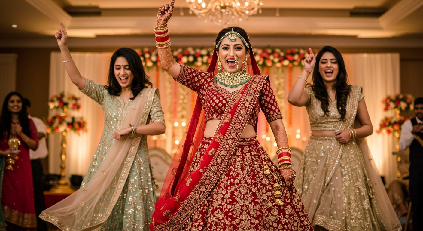 दुल्हन ने लहंगा पहनकर सहेली संग लगाए भांगड़ा के ठुमके, वीडियो देख दंग रह गए लोग