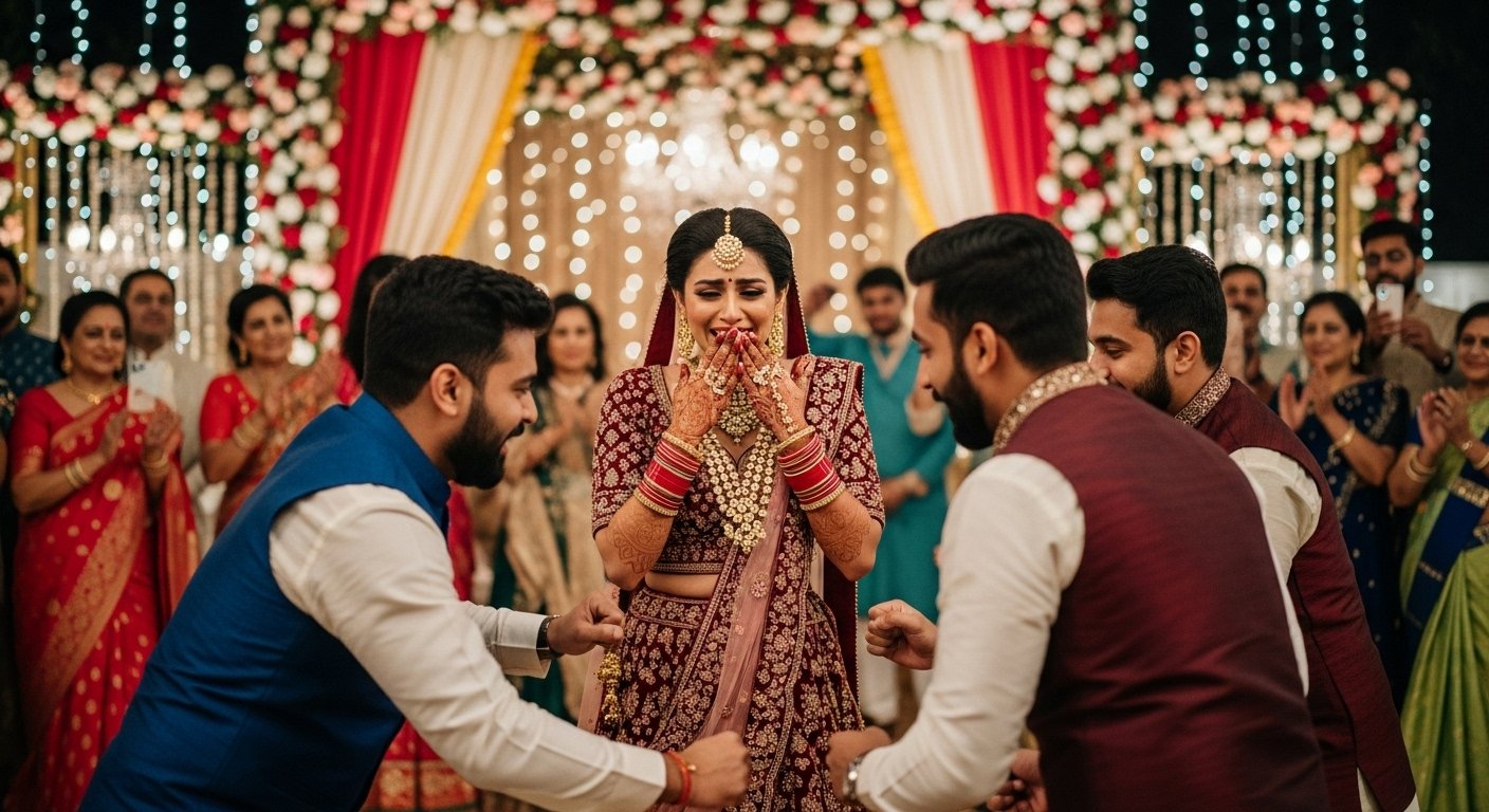 भाइयों के शानदार सरप्राइज डांस परफॉरमेंस पर दुल्हन की भावुक प्रतिक्रिया, वीडियो ने जीता लाखों का दिल!