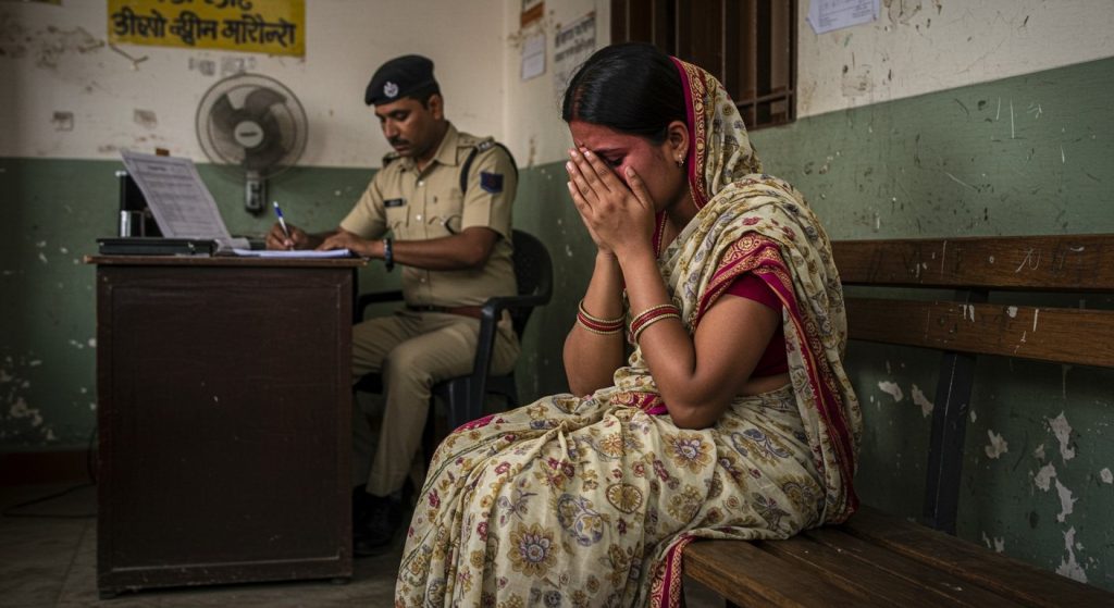 UP: Relationships Disgraced! Elder Brother-in-Law Exploits Husband's Weakness, Molests Married Woman; Victim Weeps at Police Station.