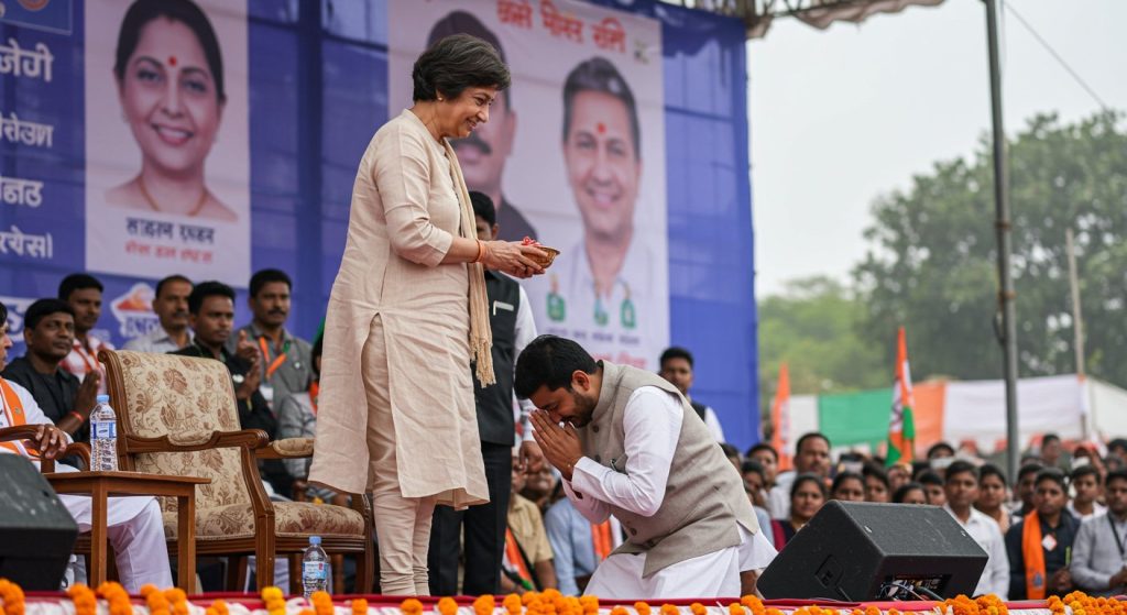Mayawati's Major Announcement at BSP Rally: Signals of New Responsibility for Akash Anand, He Took Blessings by Touching Her Feet