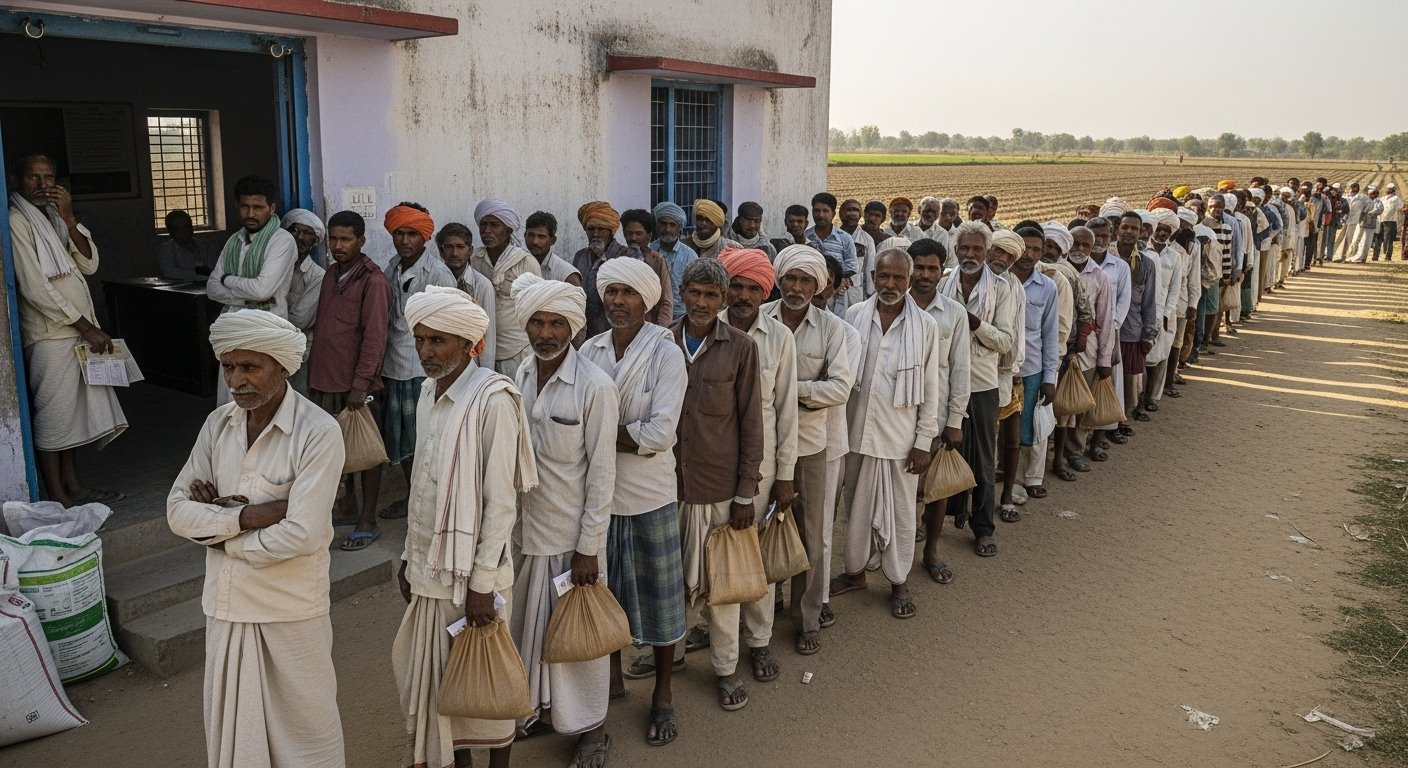 Budaun News: बोवाई के समय खाद न मिलने से किसान परेशान, समितियों पर लग रही लंबी कतार