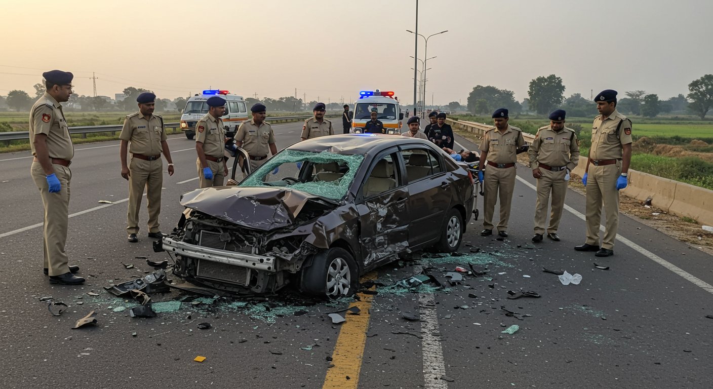 बदायूं में भीषण सड़क हादसा: रिश्तेदार की कार लेकर निकले तीन युवकों में से दो की मौत, तीसरा गंभीर