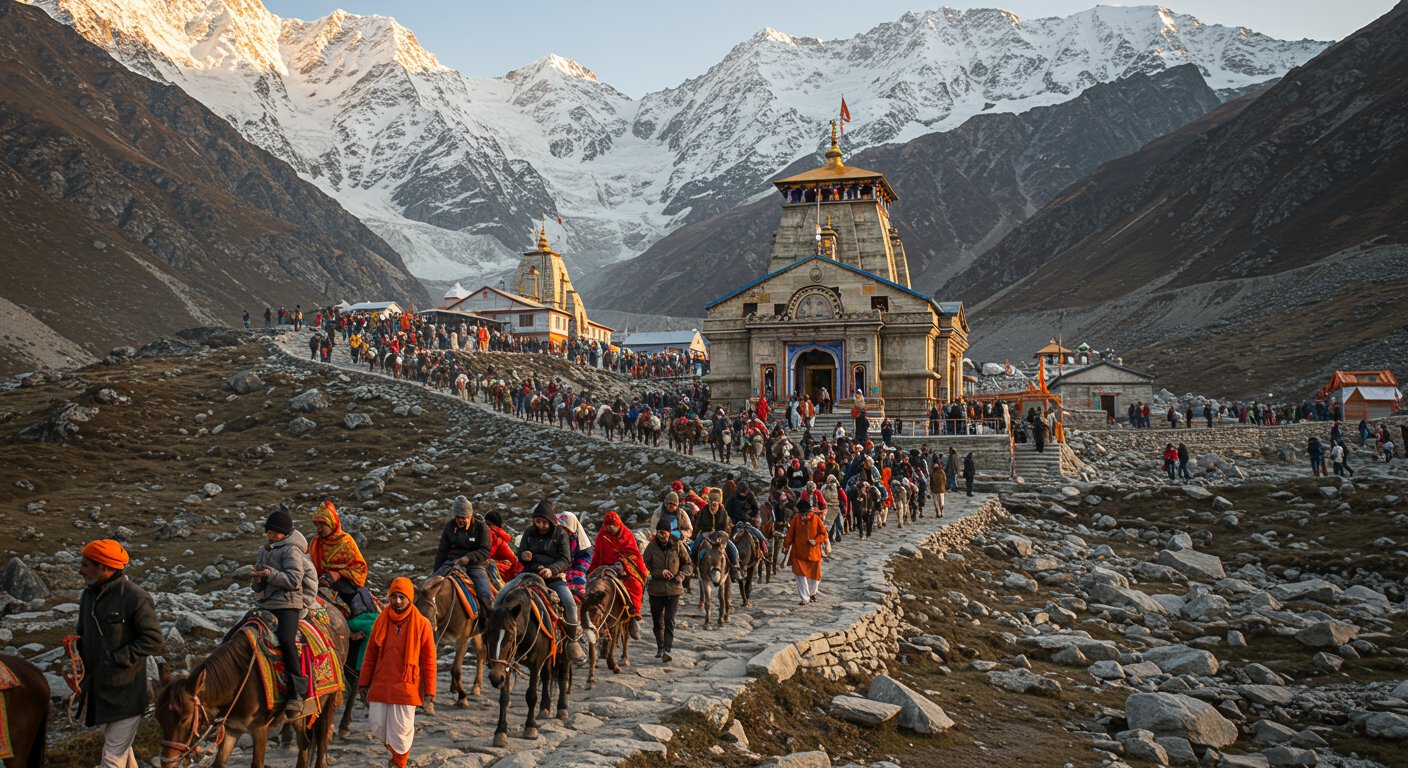 केदारनाथ में घोड़ा-खच्चरों से 91 करोड़ का कारोबार:प्रशासन को 4.71 करोड़ राजस्व मिला, 3 लाख से ज्यादा यात्रियों ने ली सेवा
