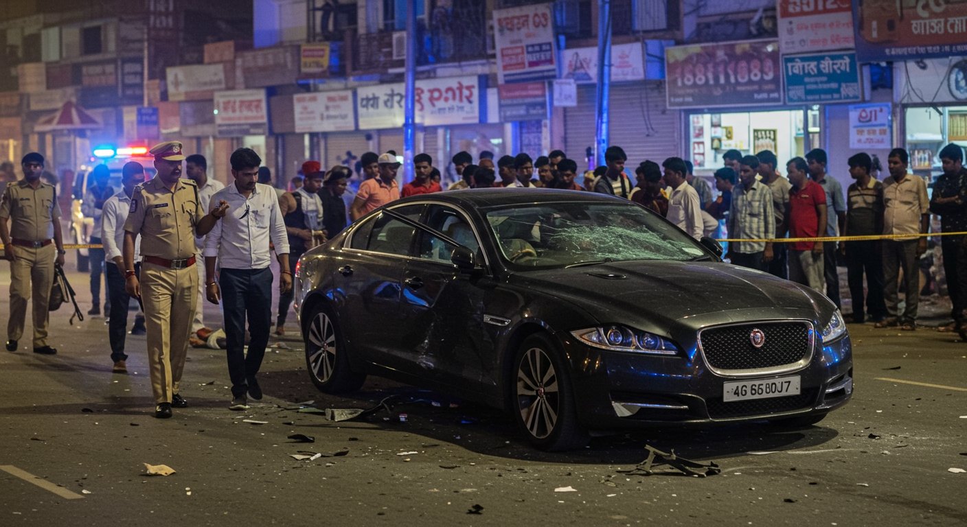 प्रयागराज: कारोबारी के बेटे और नामी डॉक्टर के दामाद ने जगुआर से 6 को रौंदा; पुलिस ने ड्राइवर को अस्पताल भेजा, अज्ञात पर FIR दर्ज