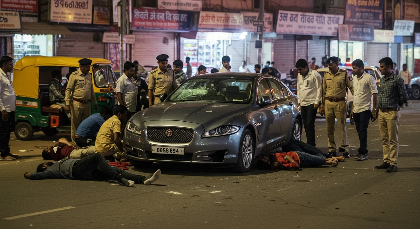 प्रयागराज: जगुआर से 6 को रौंदने वाला कारोबारी का बेटा डॉक्टर का दामाद, पुलिस ने ड्राइवर को हॉस्पिटल भेजा; अज्ञात पर FIR दर्ज