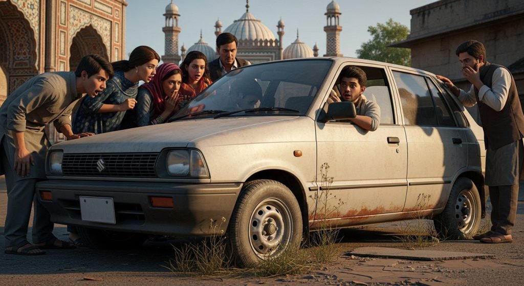 Abandoned car standing near mosque for 2 years; people stunned by the sight inside!