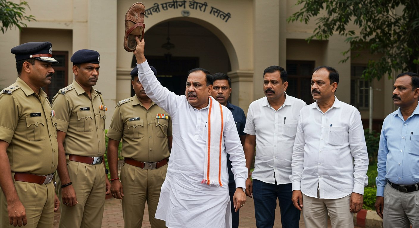 चंदौली: अधिकारियों को चप्पल दिखाने पर सपा के पूर्व विधायक पर केस दर्ज, जानें क्या है पूरा मामला