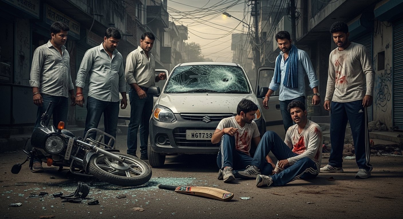 अलीगढ़ में दबंगों की दादागिरी: क्रिकेटरों को पीटा, गाड़ियों में तोड़फोड़, वायरल हुआ खौफनाक वीडियो