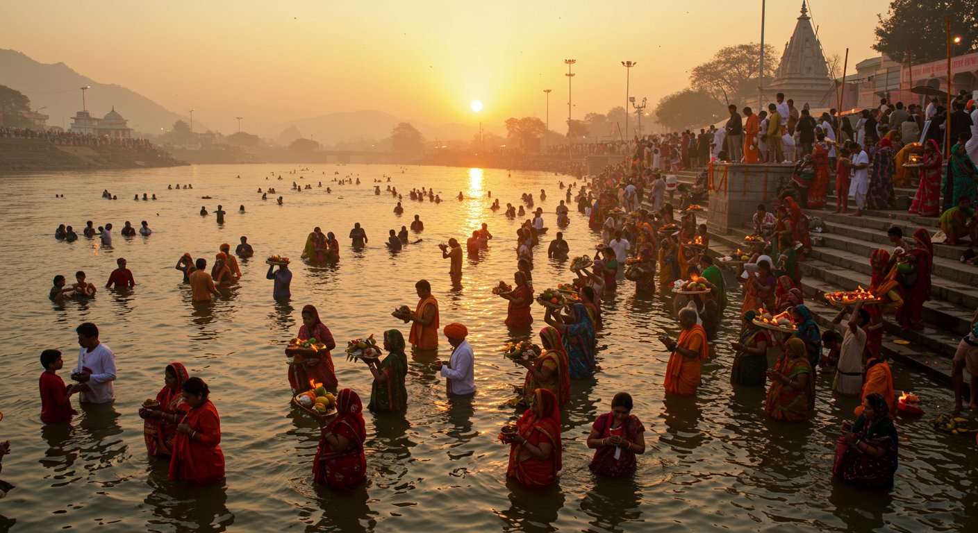 उत्तराखंड में छठ महापर्व का अनुपम दृश्य: हरिद्वार-देहरादून समेत 10 शहरों में उमड़ी आस्था की भीड़, ठंड के बावजूद नदियों में खड़े होकर दिया संध्या अर्घ्य