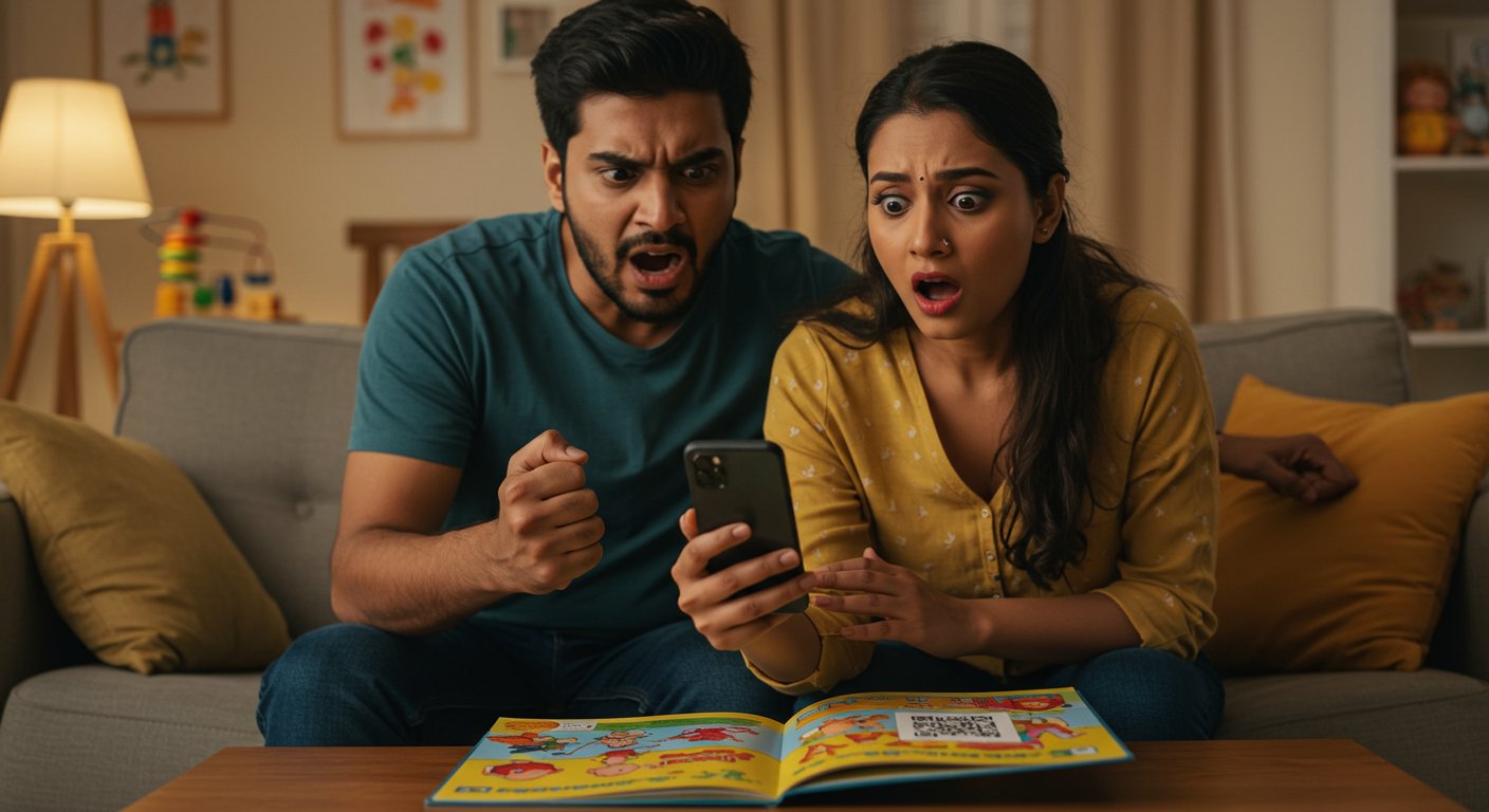 बच्चों की किताब में छपा था QR कोड, स्कैन करते ही उड़े मां-बाप के होश!