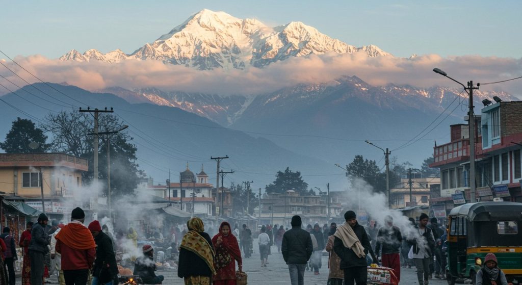Icy Winds From Uttarakhand Chill North India, Temperatures Plummet; Mountains Cloudy, Plains See Dry Cold