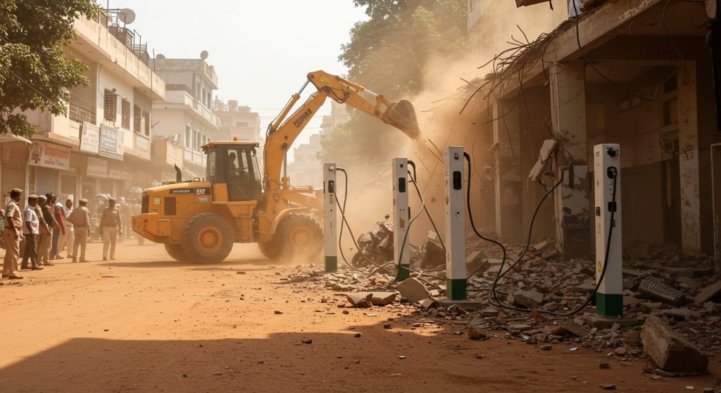 UP: SP Councilor Fined Heavily for Power Theft, Bulldozer Action Sparks Uproar