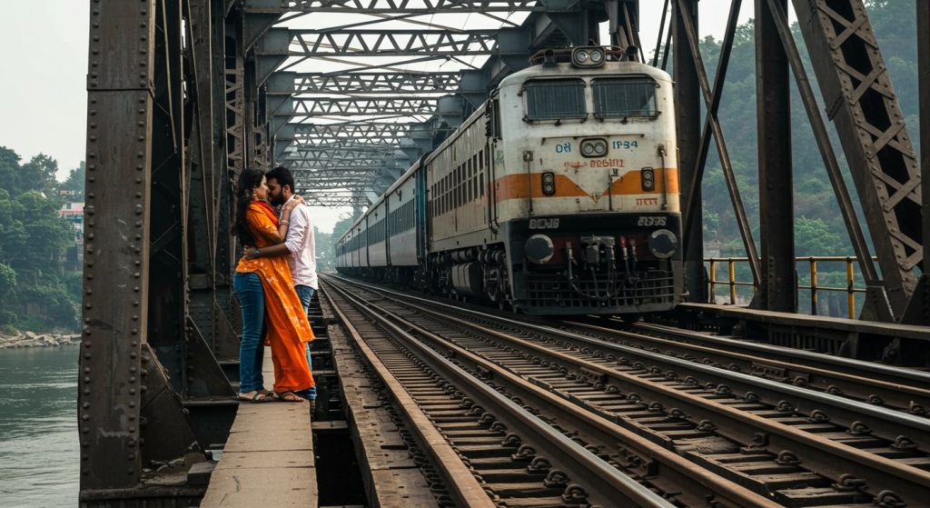 Romance on Railway Bridge, Risking Life: Train Passes By, Public Demands 'Jail' After Viral Video