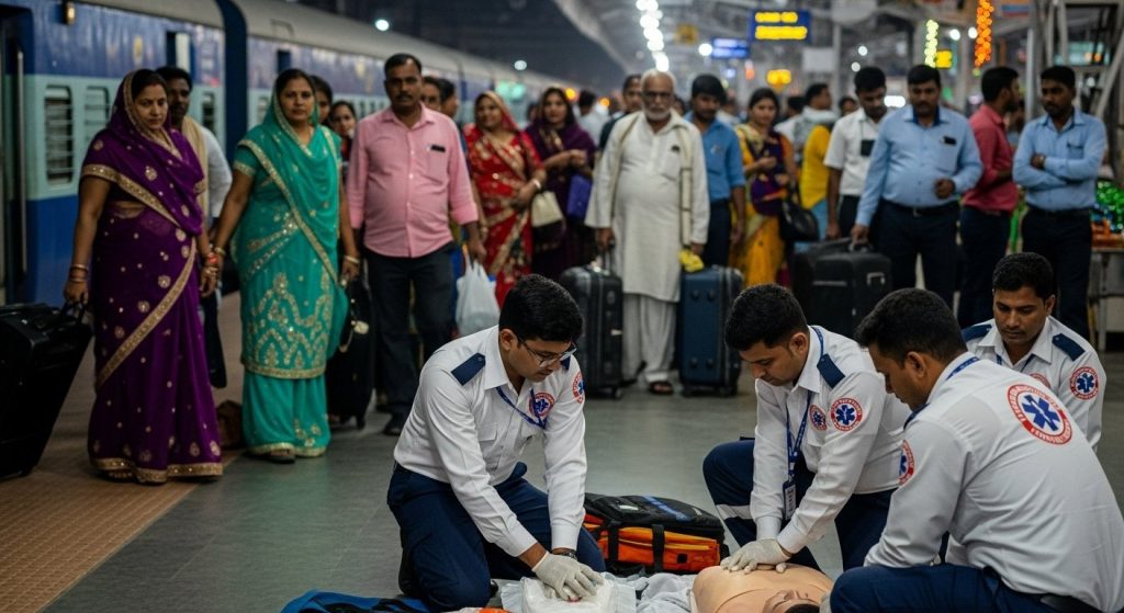 CPR to save lives at UP railway stations: Emergency teams on 24-hour standby amid festive rush