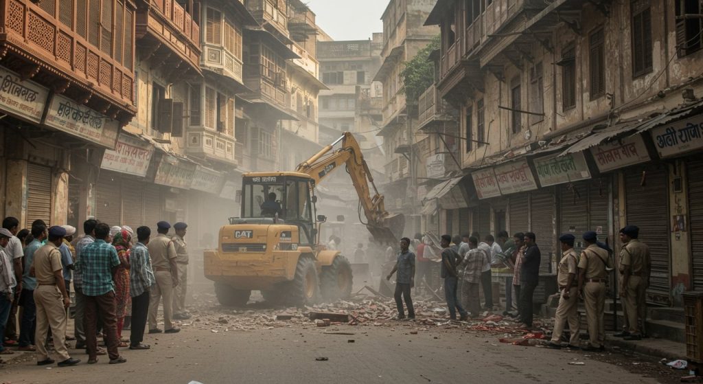 Varanasi in a stir: Six meat shops bulldozed; thieves tear out AC from a soldier's house