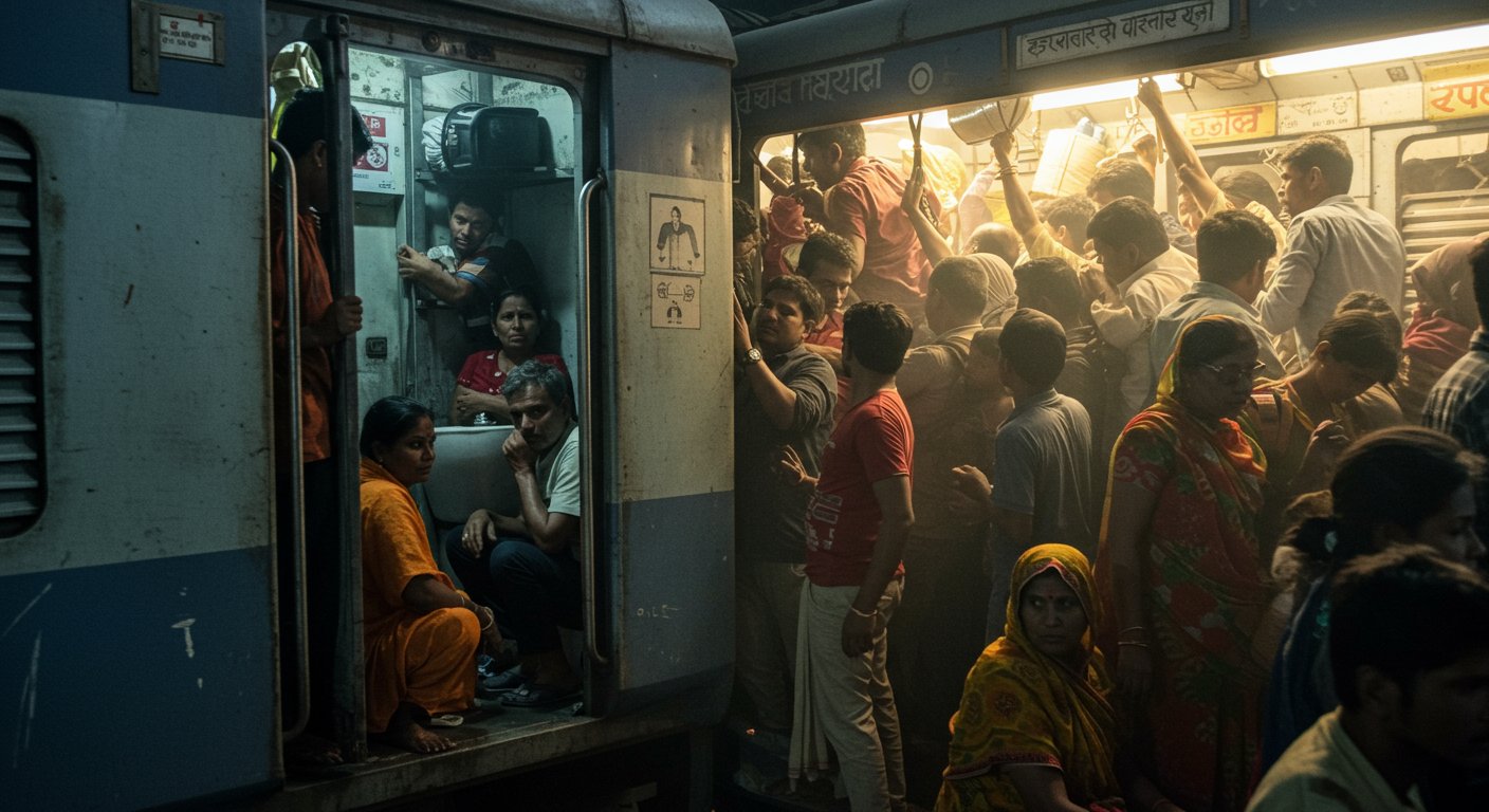 छठ पर रेलवे के दावों की खुली पोल: हजारों वेटिंग और शौचालय में सफर कर रहे लोग, तस्वीरें वायरल