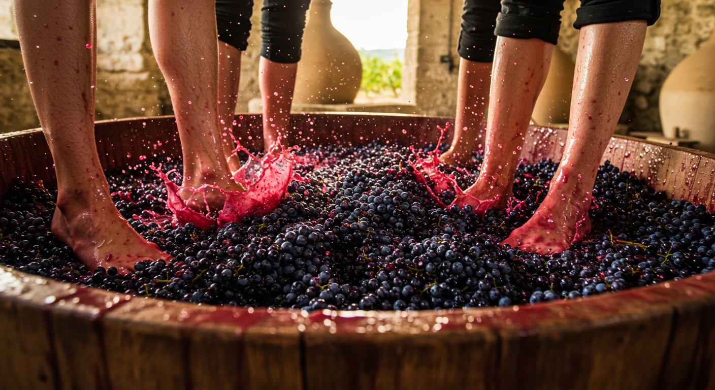 पैरों से अंगूर कुचलकर यूं बनता है रस और शराब! वायरल वीडियो ने चौंकाया, जानिए इस पुरानी परंपरा का पूरा सच