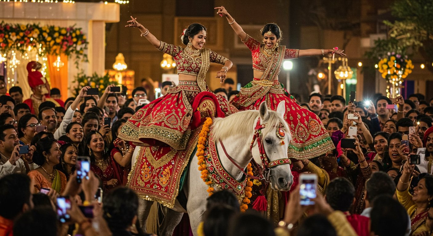 शादी में घोड़ी पर दो डांसरों का बेजोड़ डांस, वीडियो देखते ही लोगों ने झटपट निकाले अपने मोबाइल!
