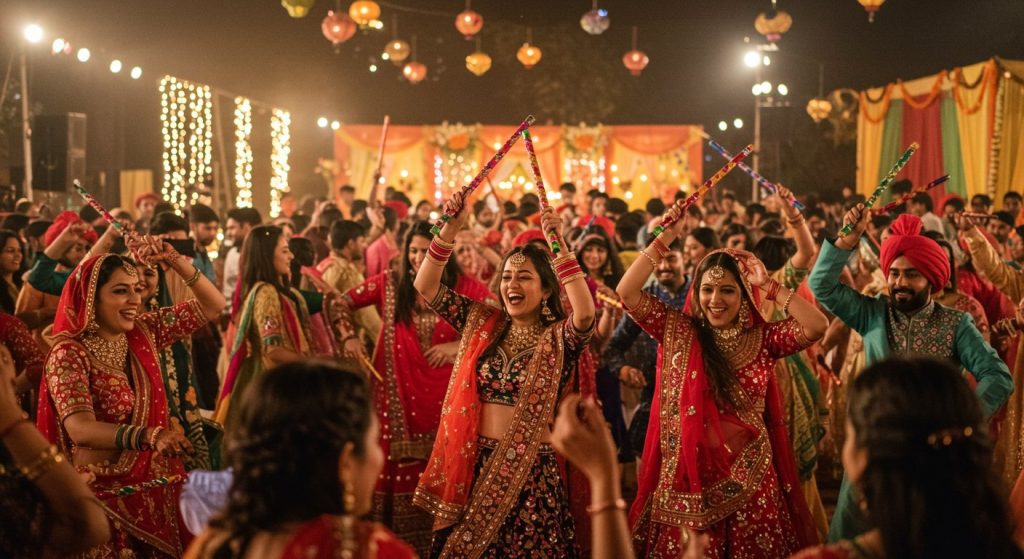 Dandiya Night Creates a Buzz in Pitalnagari: People Groove to Renuka's '52 Gaj ka Daman', See Vibrant Pictures!
