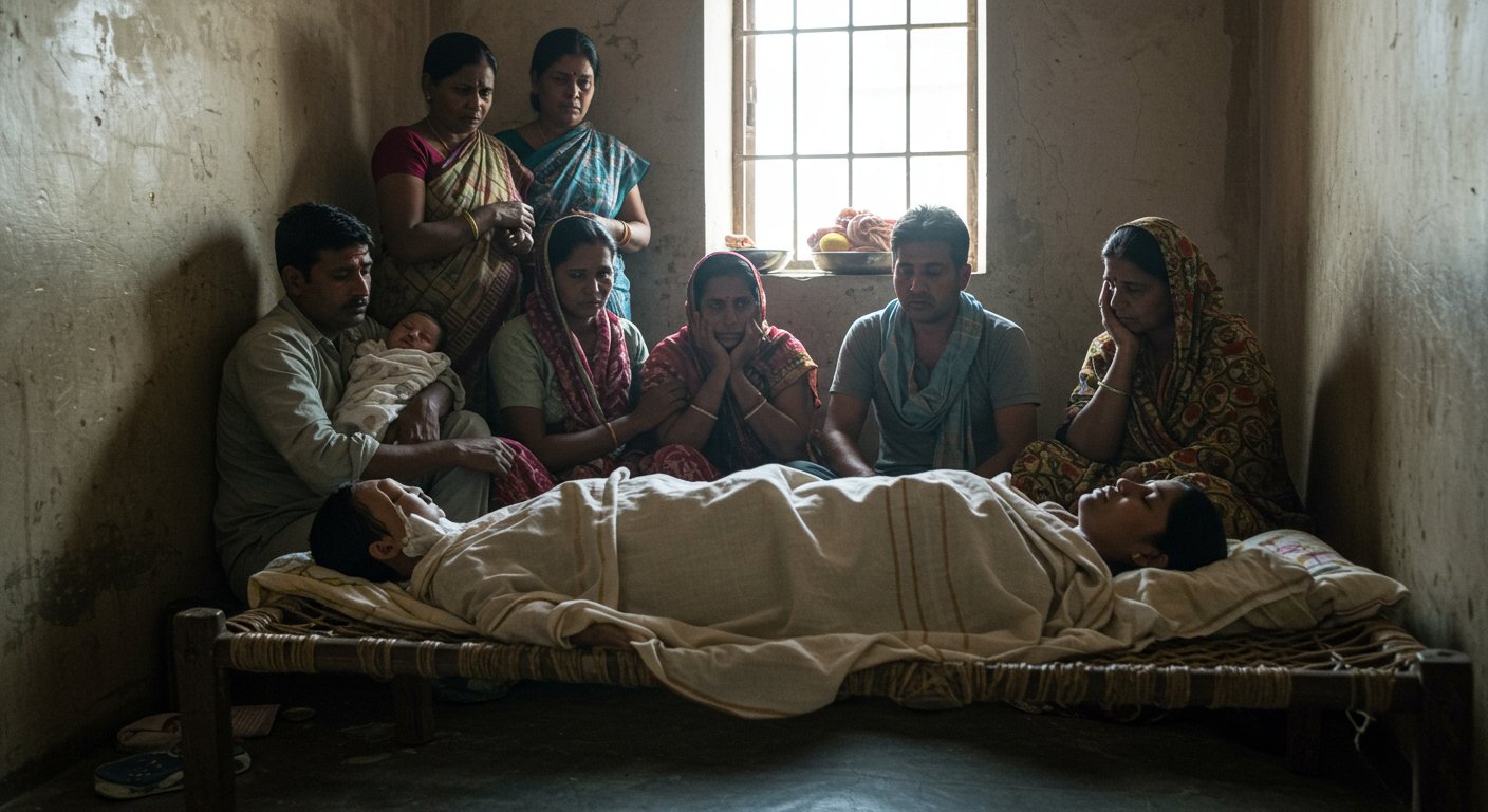 बेटे की आस में 11 साल, बेटी के जन्म के बाद माँ की दर्दनाक मौत; परिवार सदमे में, पूरा गांव स्तब्ध