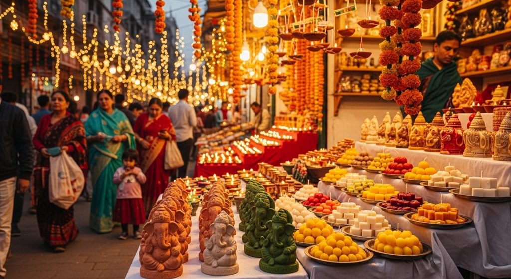 Diwali Fervor in Bareilly: Sweet-Scented Candles and Eco-Friendly Lakshmi-Ganesh to Make Homes Fragrant; Markets Decorated
