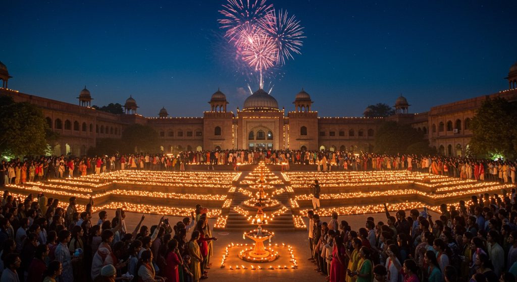 Historic Deepotsav in AMU: 'Jai Shri Ram' Resonated for the First Time, 2100 Lamps Lit and Fireworks Held