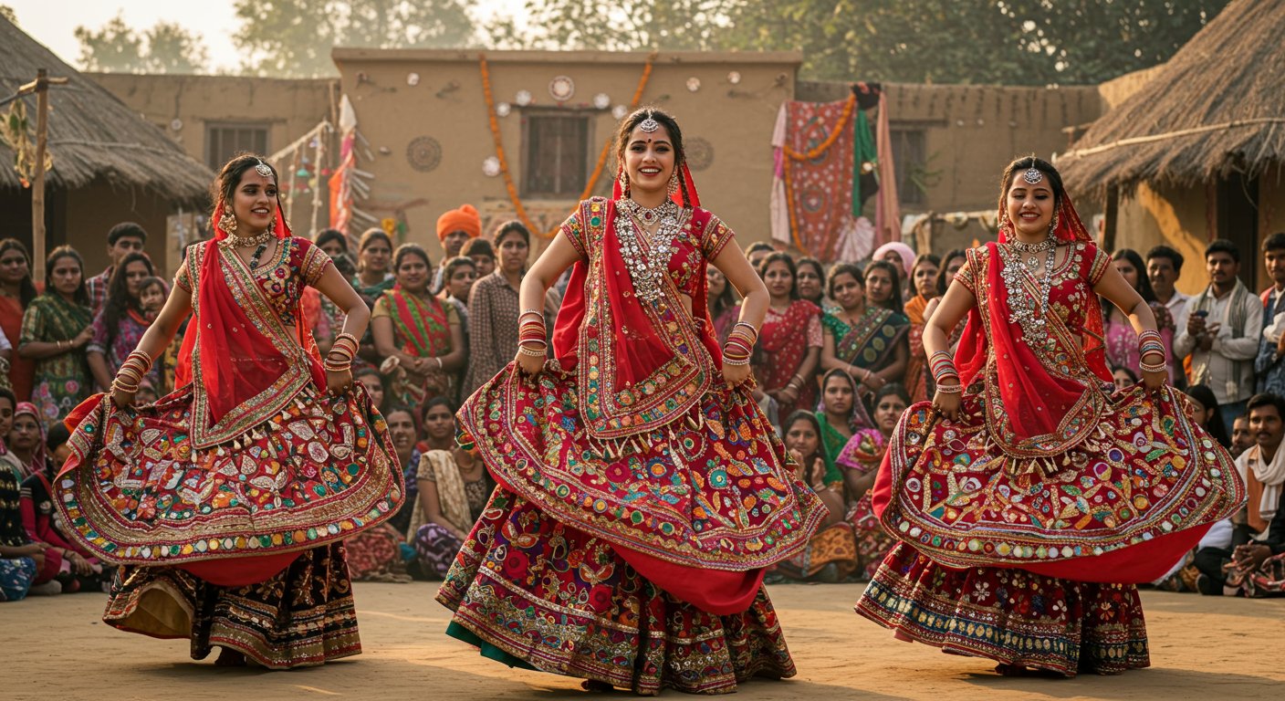 तीन देसी गुजरिया का ‘कमरतोड़’ डांस वायरल: लाखों लोग हुए ठुमकों के दीवाने, वीडियो ने इंटरनेट पर मचाई धूम!